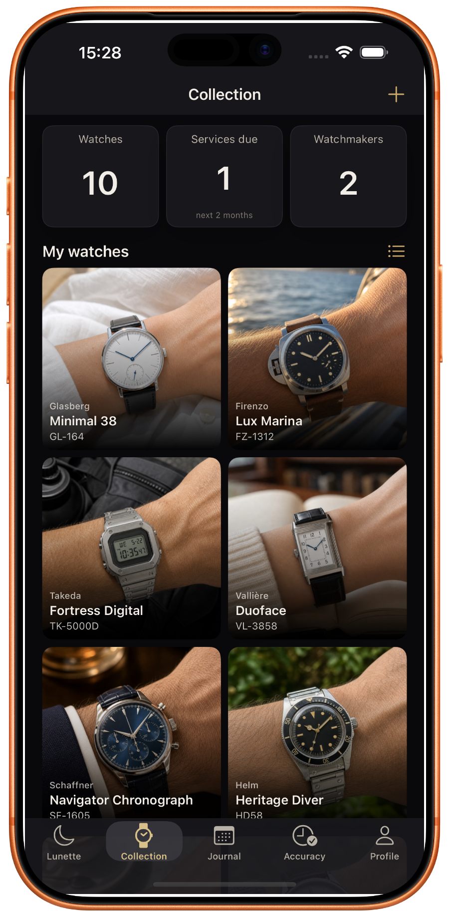 Collection screen